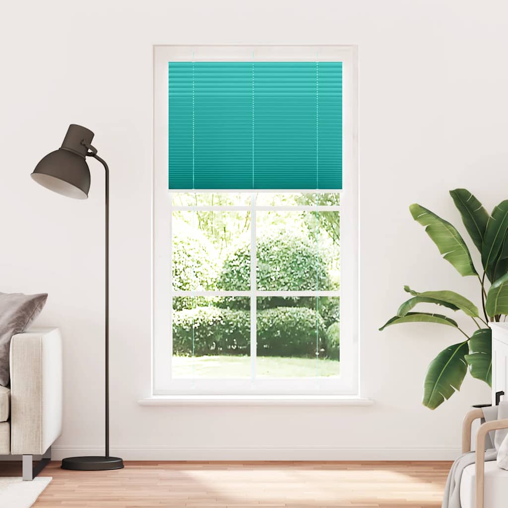 Vidaxx store enrouleur plissé 110x200cm largeur de tissu 109,4cm vert pétrole