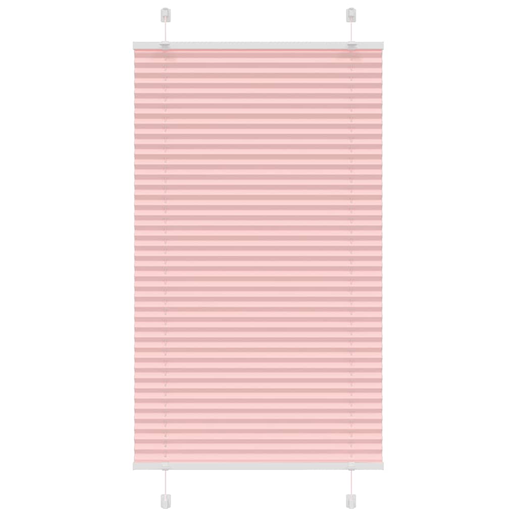 Vidaxx store enrouleur plissé 75x100 cm largeur de tissu 74,4 cm polyester rose
