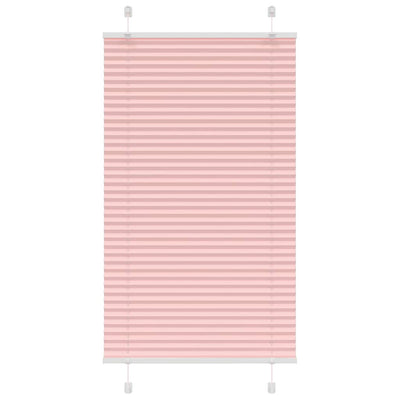 Vidaxx store enrouleur plissé 75x100 cm largeur de tissu 74,4 cm polyester rose