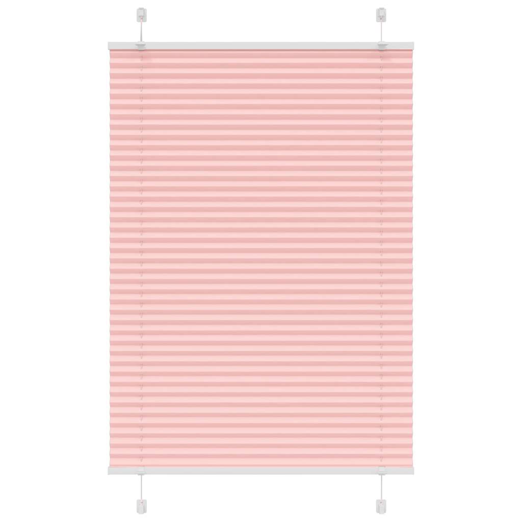 Vidaxx store enrouleur plissé 85x100 cm largeur de tissu 84,4 cm polyester rose