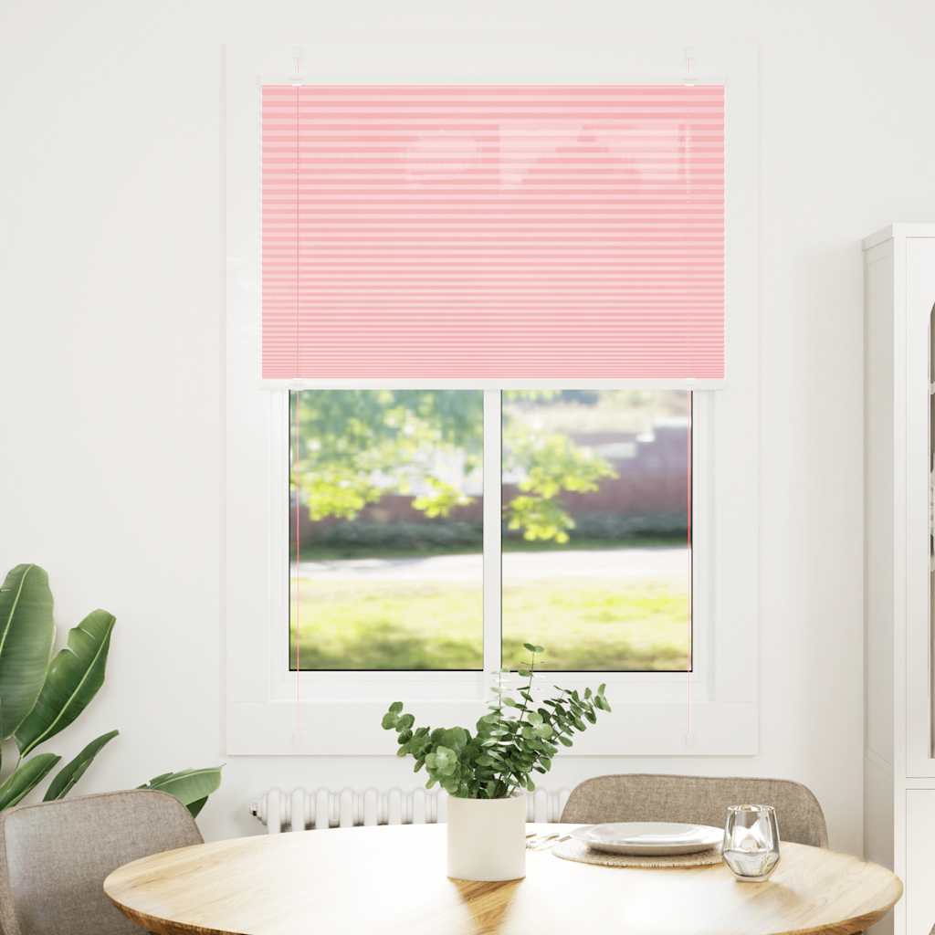 Vidaxx store enrouleur plissé 85x100 cm largeur de tissu 84,4 cm polyester rose