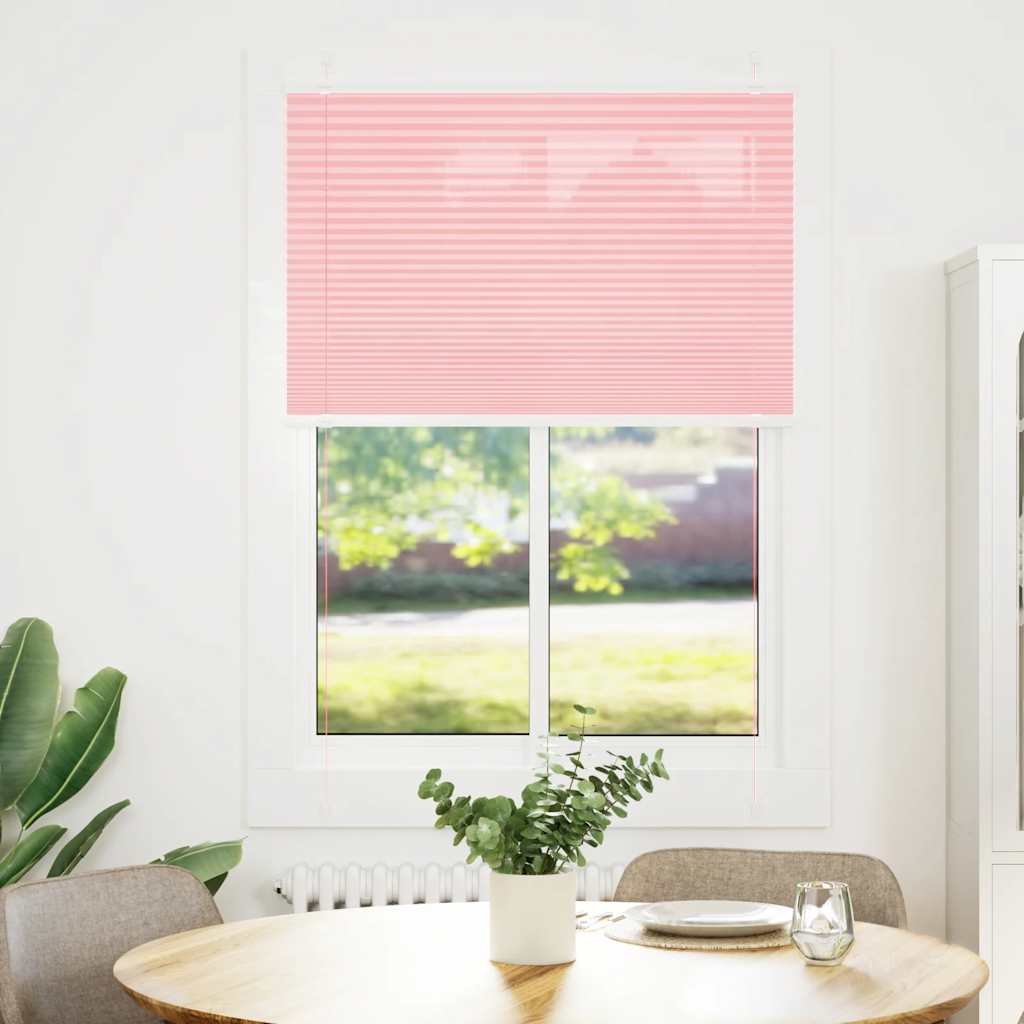 Vidaxx store enrouleur plissé 90x100 cm largeur de tissu 89,4 cm polyester rose
