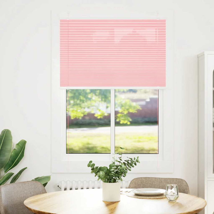 Vidaxx store enrouleur plissé 90x100 cm largeur de tissu 89,4 cm polyester rose