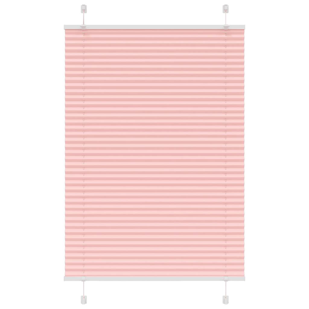 Vidaxx store enrouleur plissé 100x100 cm largeur de tissu 99,4 cm polyester rose