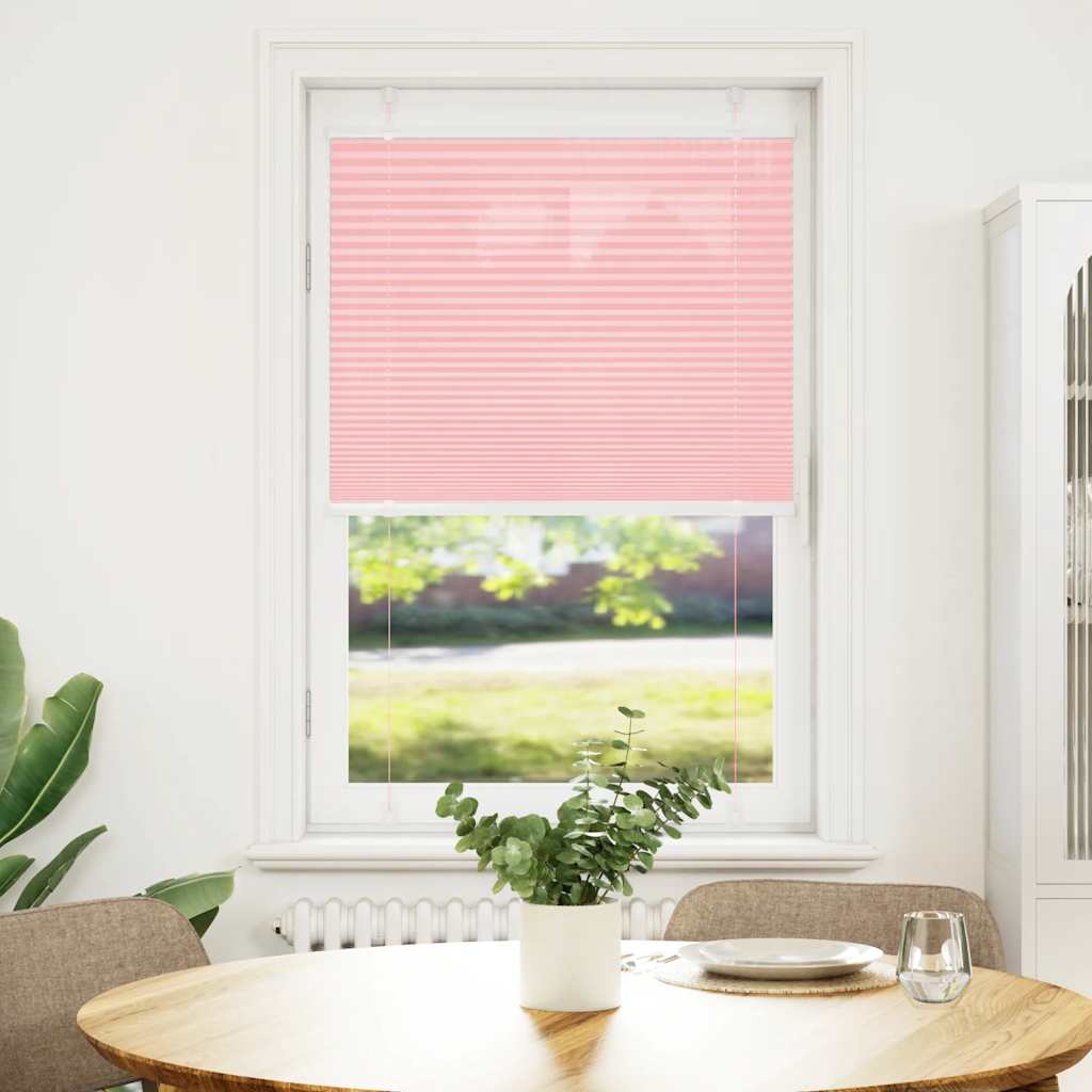 Vidaxx store enrouleur plissé 75x150 cm largeur de tissu 74,4 cm polyester rose