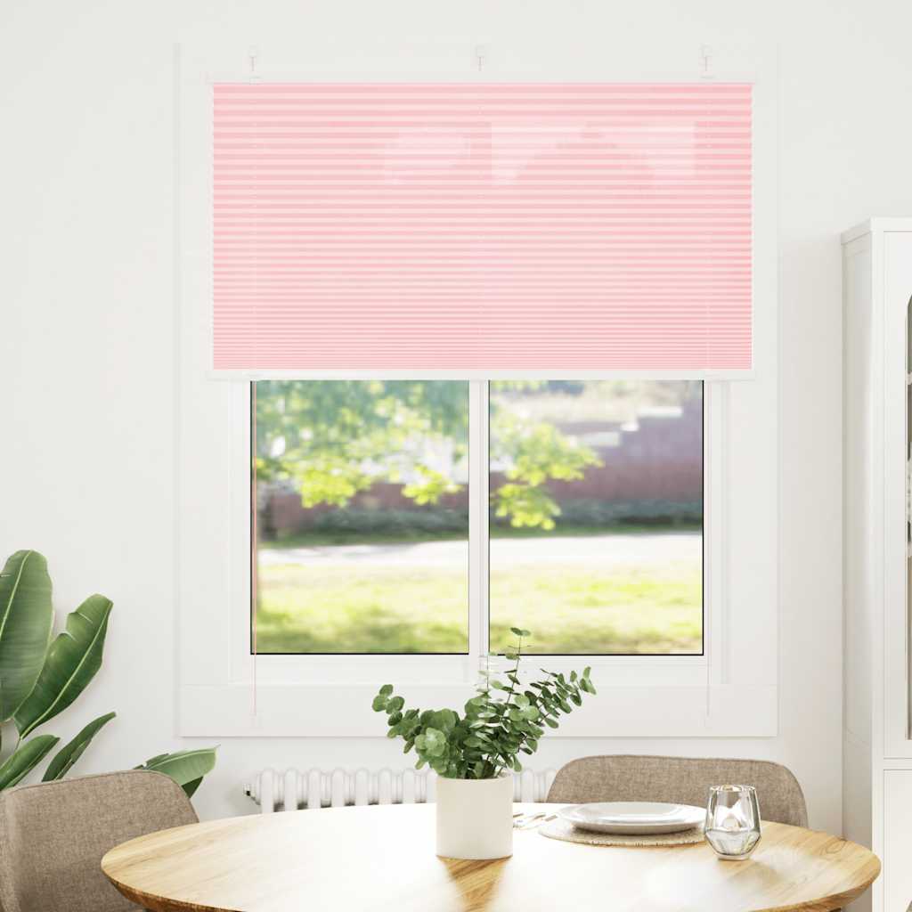Vidaxx store enrouleur plissé 105x150cm largeur de tissu 104,4cm polyester rose