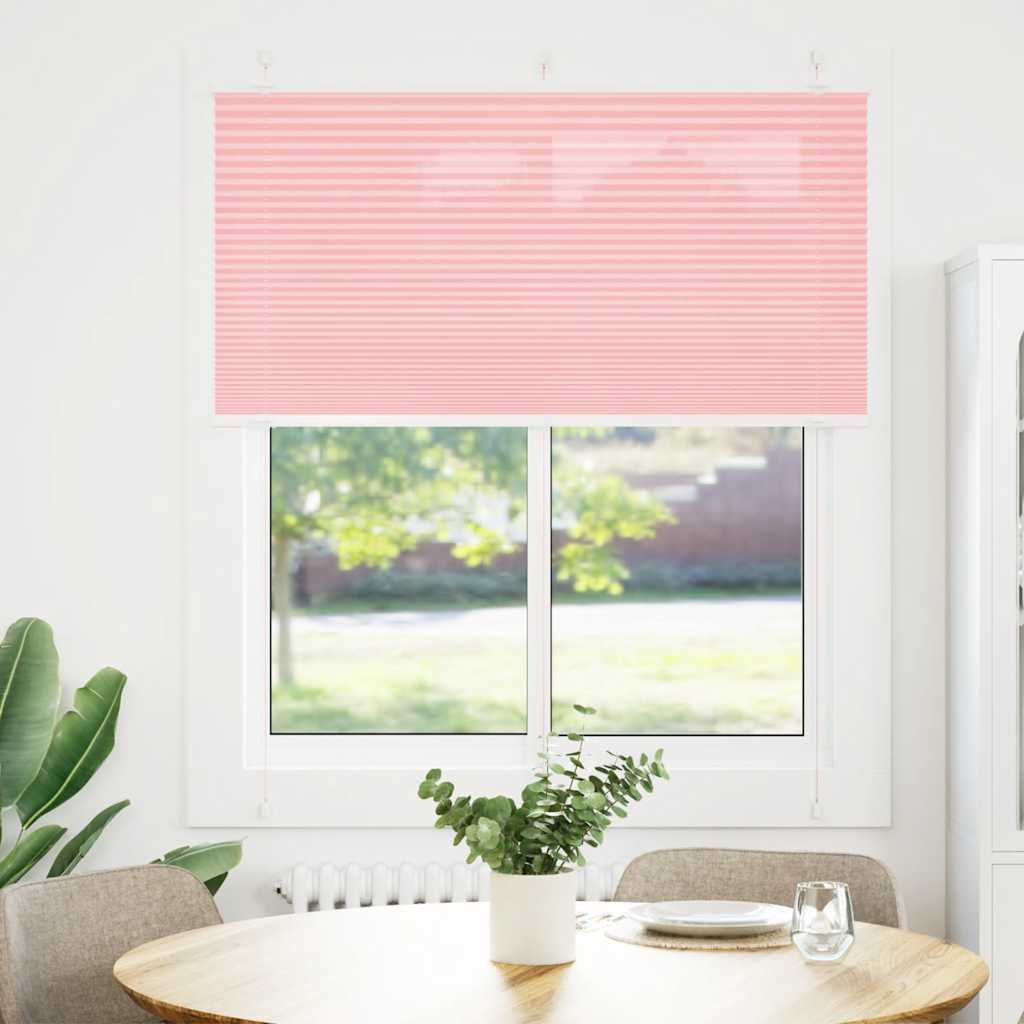 Vidaxx store enrouleur plissé 115x150cm largeur du tissu 114,4cm polyester rose