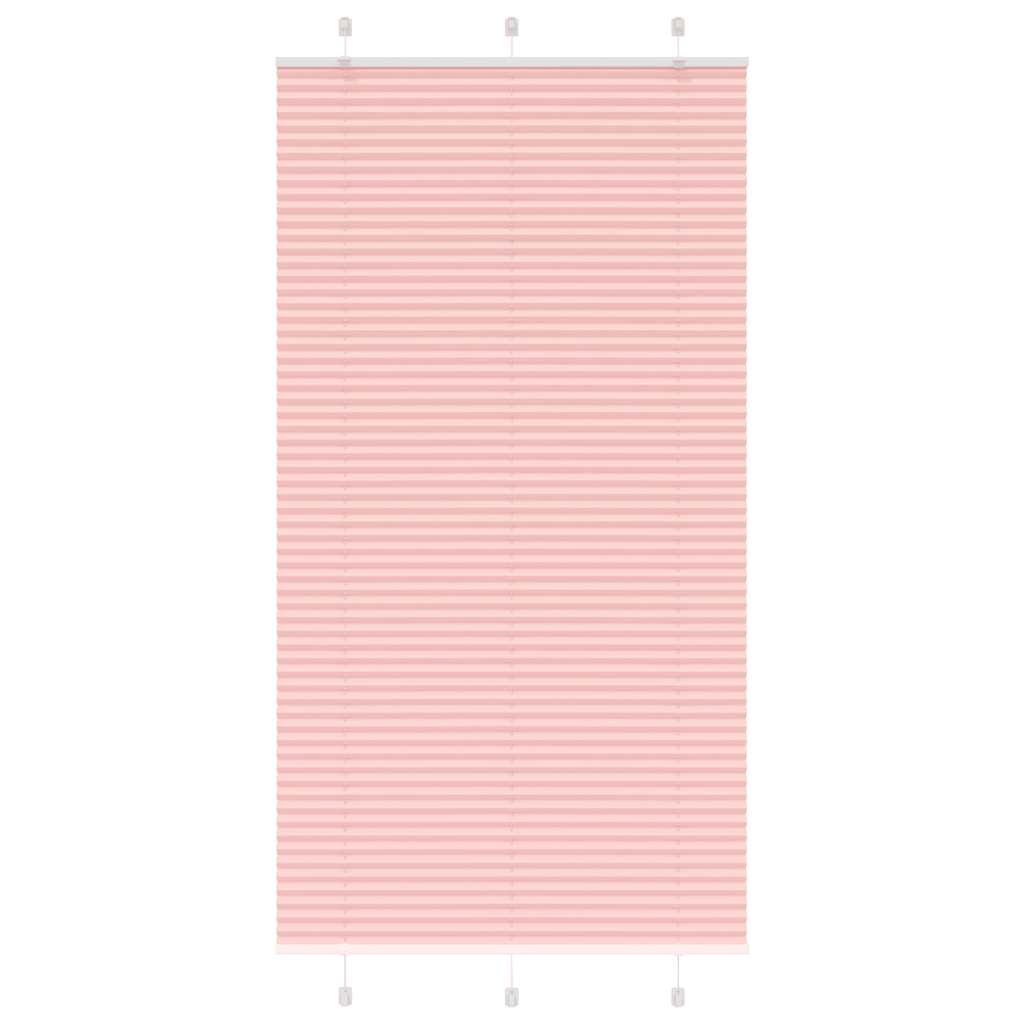 Vidaxx store enrouleur plissé 105x200cm largeur de tissu 104,4cm polyester rose