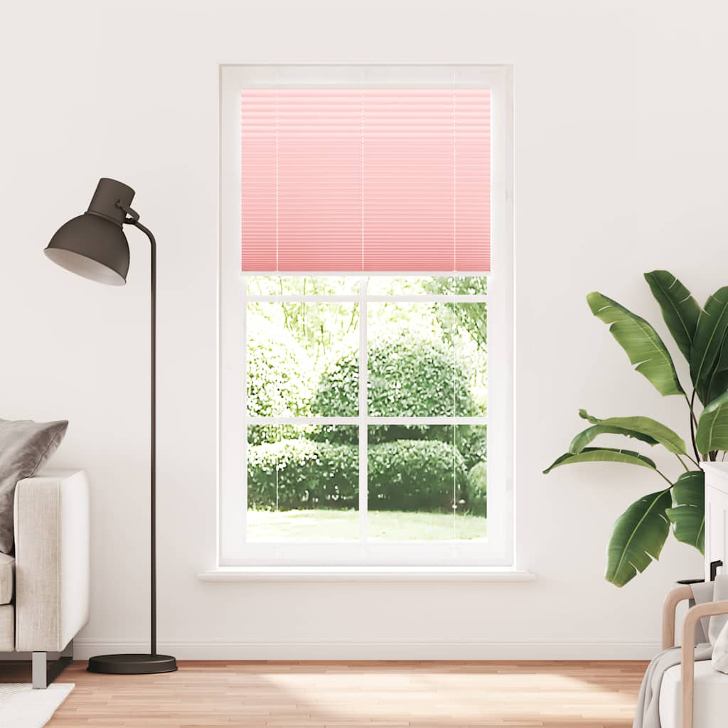 Vidaxx store enrouleur plissé 105x200cm largeur de tissu 104,4cm polyester rose