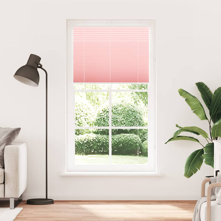 Vidaxx store enrouleur plissé 105x200cm largeur de tissu 104,4cm polyester rose