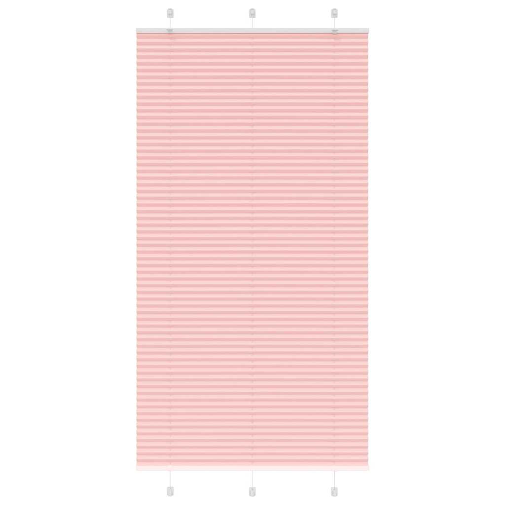 Vidaxx store enrouleur plissé 110x200cm largeur de tissu 109,4cm polyester rose