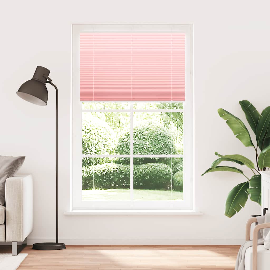 Vidaxx store enrouleur plissé 115x200cm largeur du tissu 114,4cm polyester rose