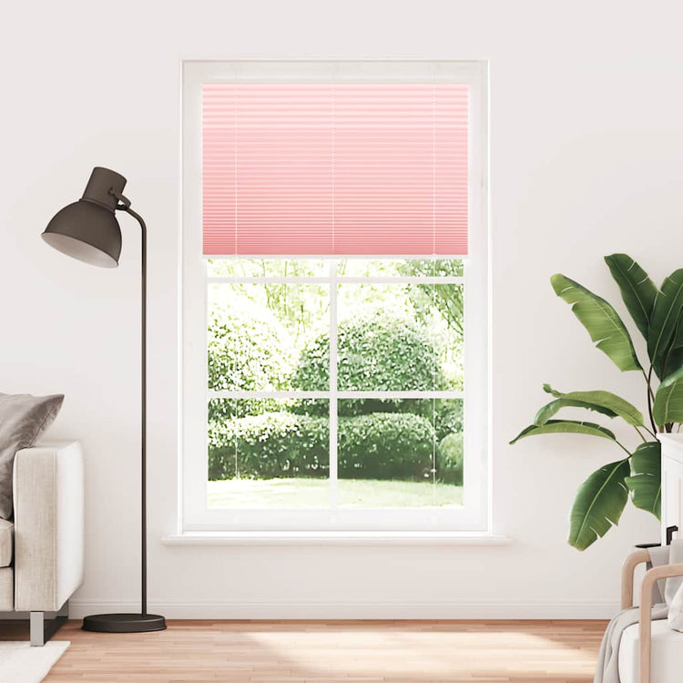 Vidaxx store enrouleur plissé 115x200cm largeur du tissu 114,4cm polyester rose