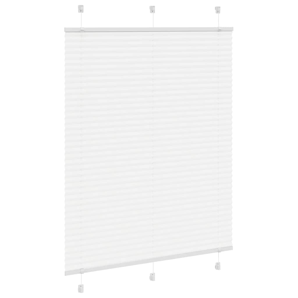 Vidaxx store enrouleur plissé 105x100cm largeur du tissu 104,4cm polyester blanc