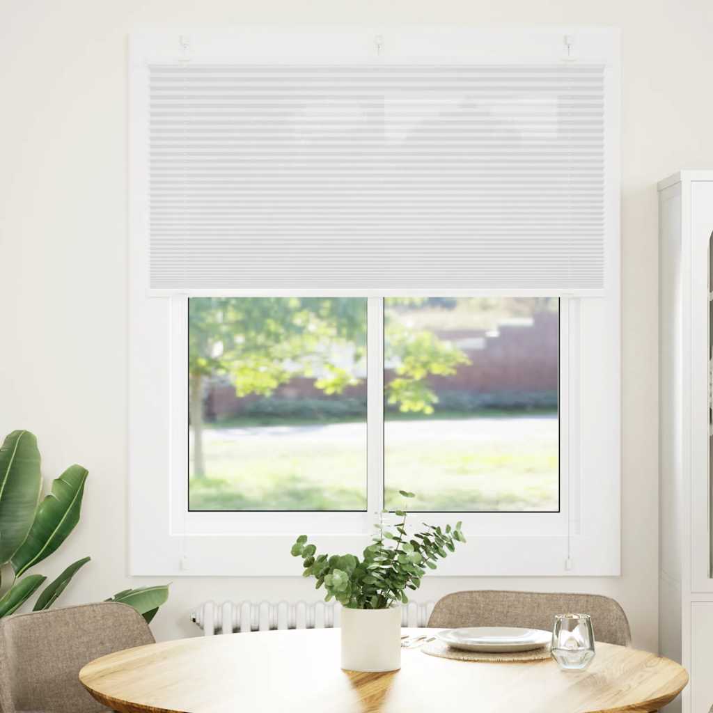 Vidaxx store enrouleur plissé 120x100cm largeur du tissu 119,4cm polyester blanc
