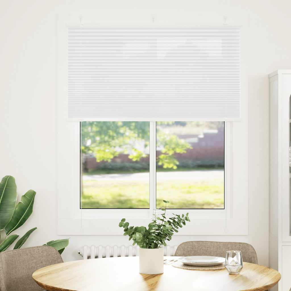 Vidaxx store enrouleur plissé 105x150 cm largeur de tissu 104,4 cm polyester blanc