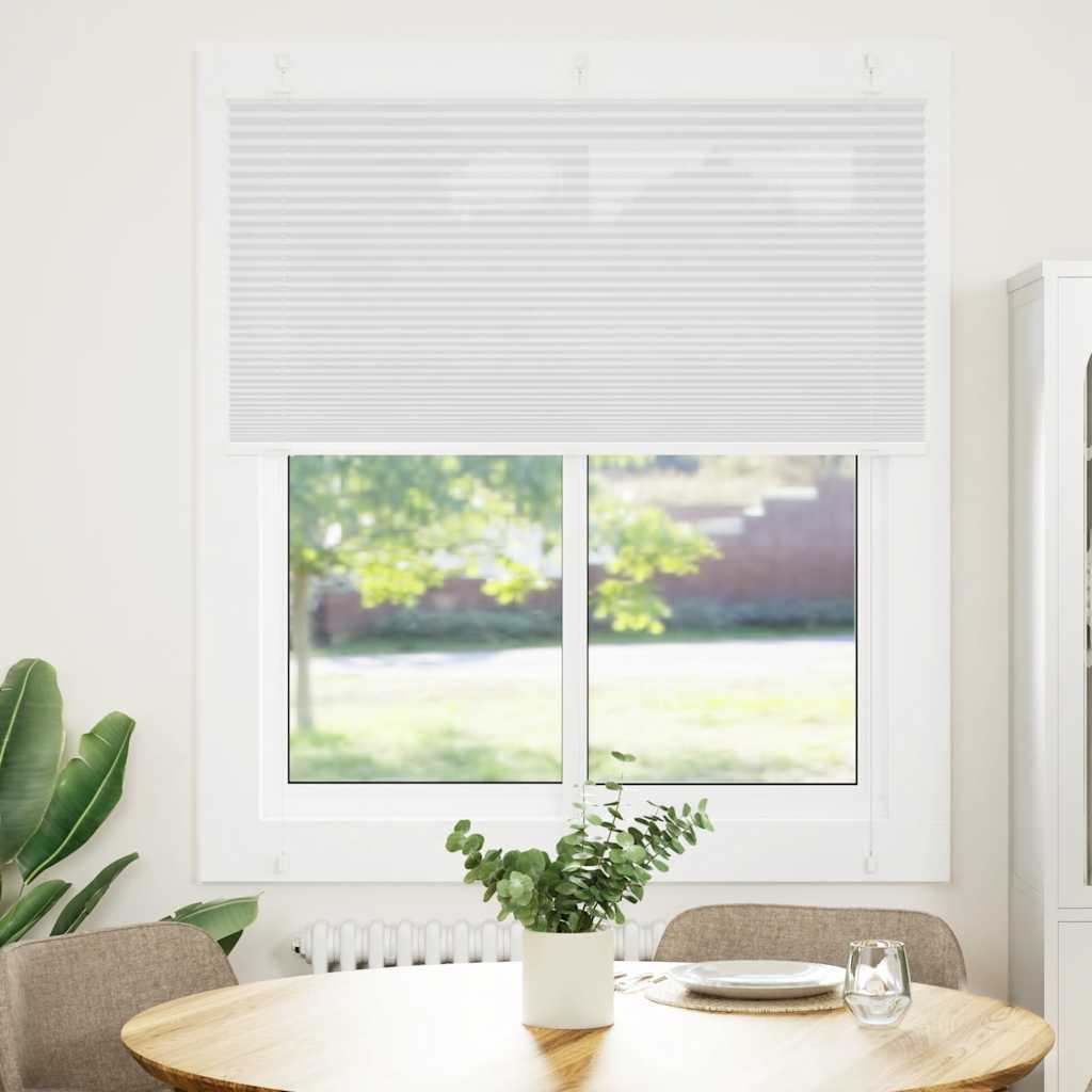 Vidaxx store enrouleur plissé 115x150 cm largeur du tissu 114,4 cm polyester blanc