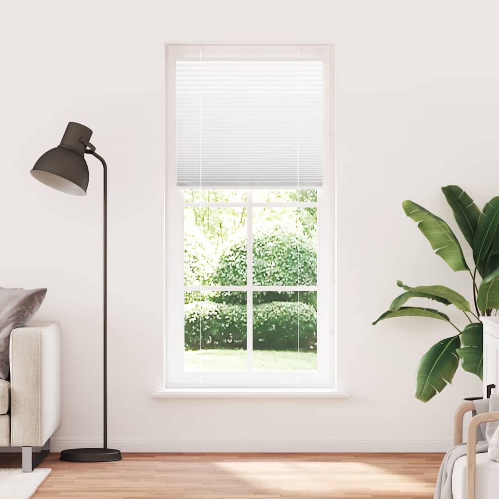 Vidaxx store enrouleur plissé 85x200 cm largeur de tissu 84,4 cm polyester blanc