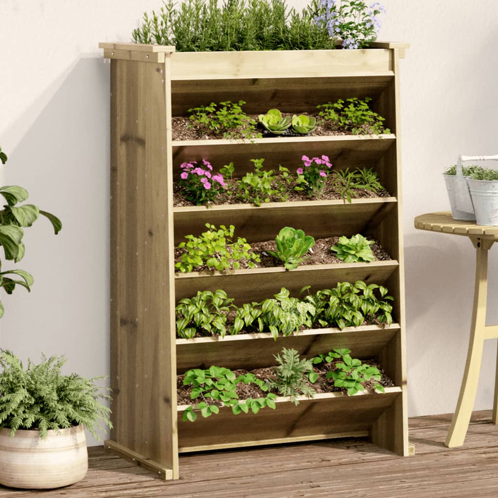 Vidaxl Herb Box 6 couches 69x40x101,5 cm Bois de pin imprégné