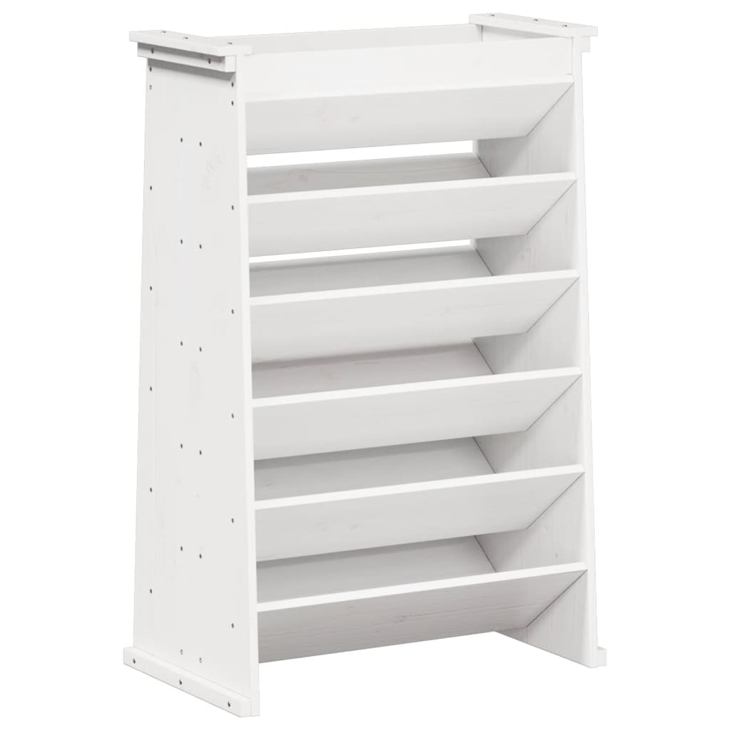 Vidaxl Herb Box 6 couches 69x40x101,5 cm Pine solide blanc