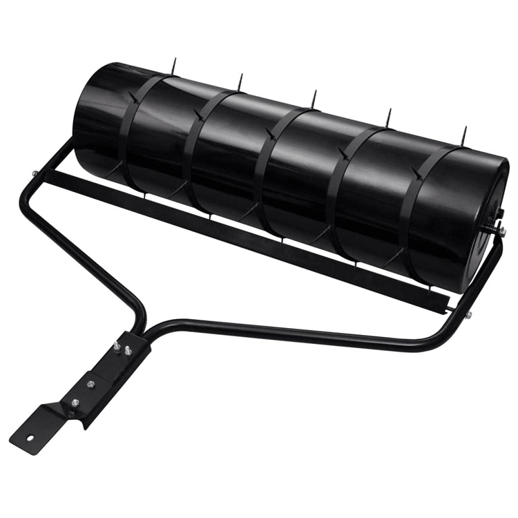 Vidaxl rouleau à gazon tractable avec pinces d'aération 63 l fer noir