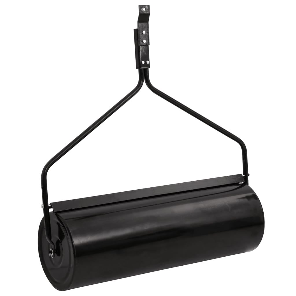 Vidaxl rouleau à gazon tractable avec pinces d'aération 63 l fer noir