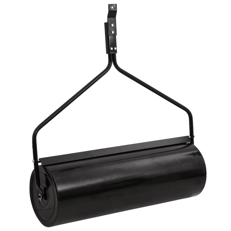 Vidaxl rouleau à gazon tractable avec pinces d'aération 63 l fer noir
