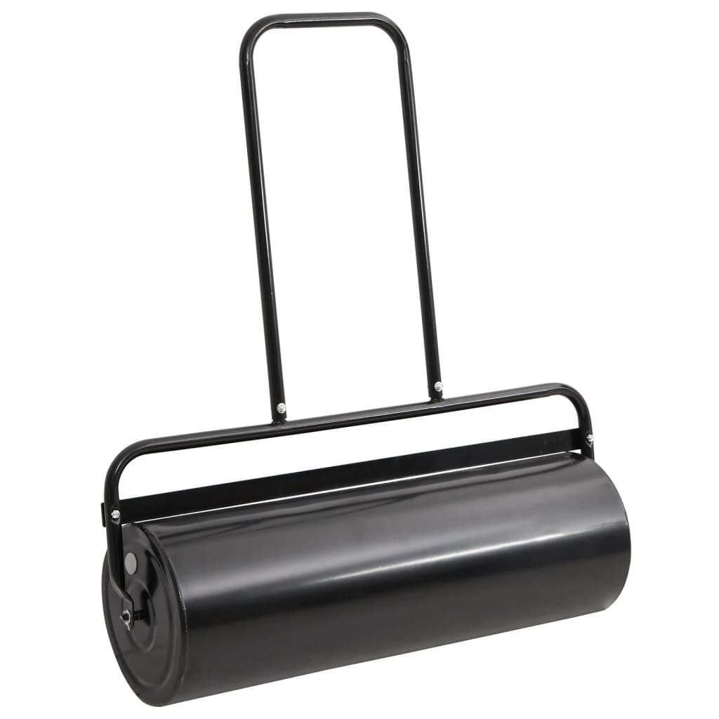 Vidaxl rouleau à gazon tractable avec pinces d'aération 63 l fer et acier noir