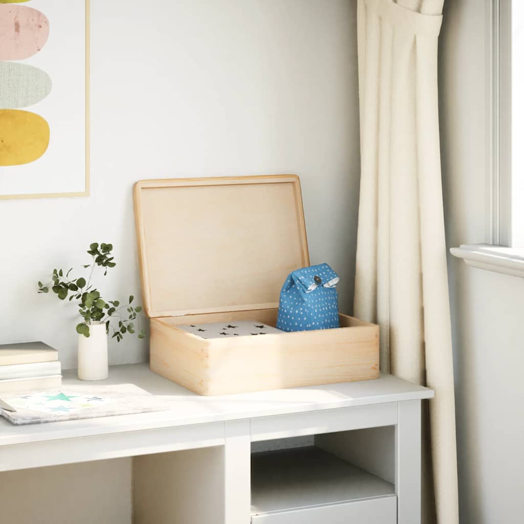 Vidaxl Boîte en bois avec couvercle 40x30x13 cm