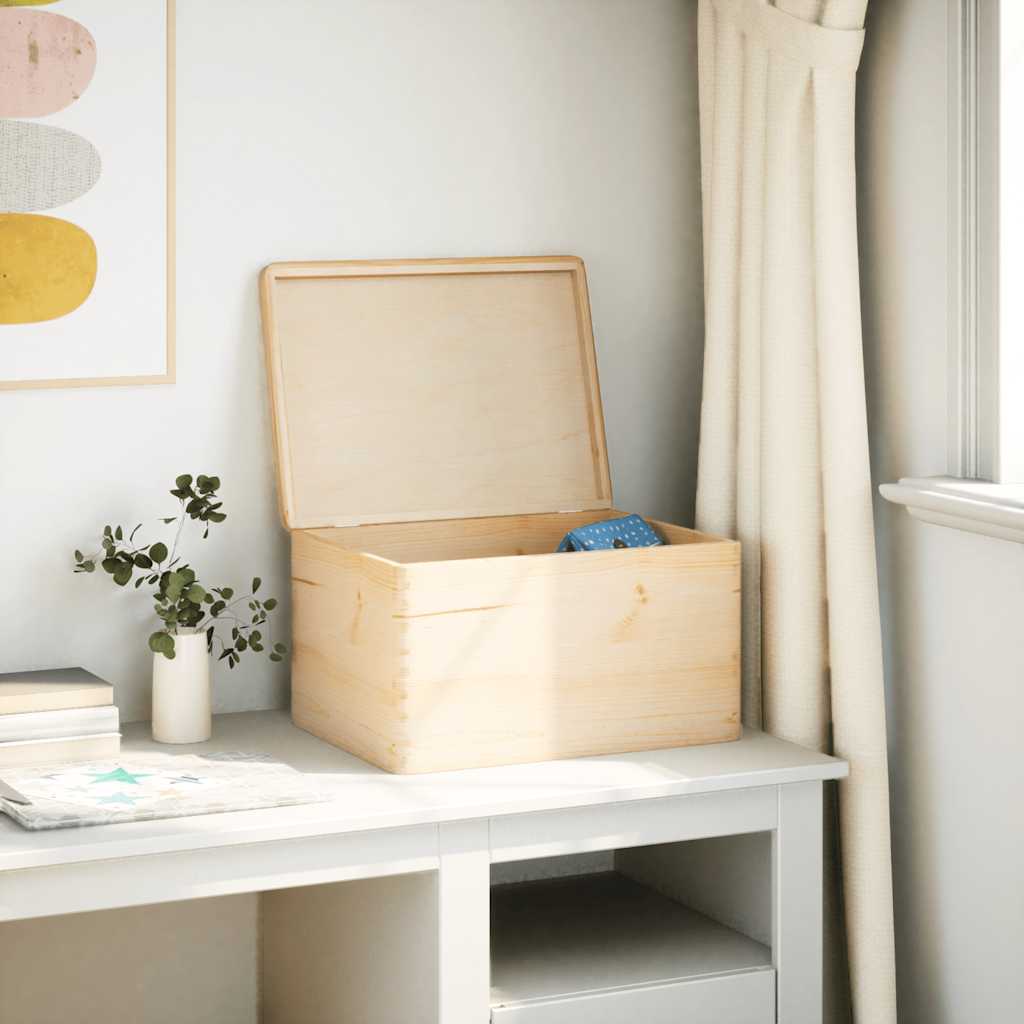 Vidaxl Boîte en bois avec couvercle 40x30x23 cm