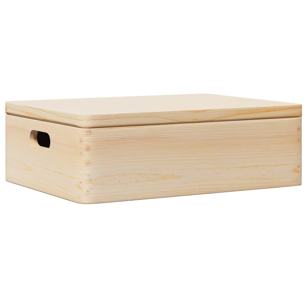Vidaxl Boîte en bois avec poignées de couvercle 40x30x13cm Pine solide