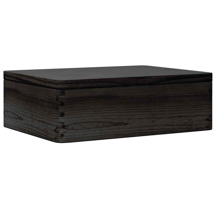 Vidaxl Boîte en bois avec couvercle 40x30x13 cm Pine solide noir