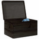 Vidaxl Boîte en bois avec couvercle 40x30x23 cm en pin massif noir