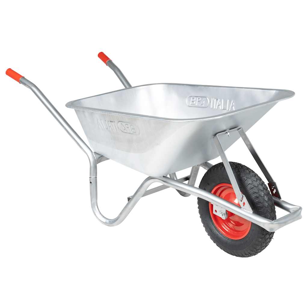 Vidaxl Wheelbarrow 90 L 150 kg en acier galvanisé et en plastique