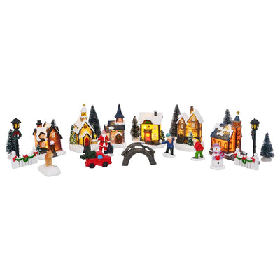 VidaXL décoration de table de Noël résine multicolore, plastique