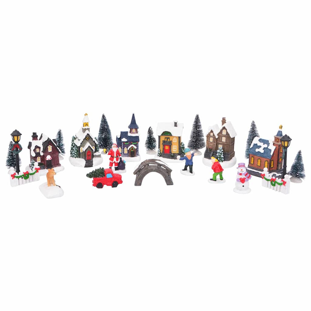 VidaXL décoration de table de Noël résine multicolore, plastique
