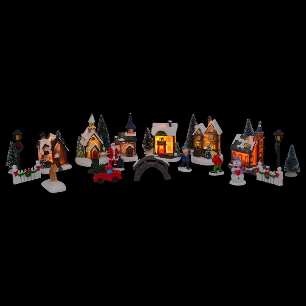 VidaXL décoration de table de Noël résine multicolore, plastique