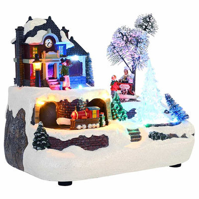 Vidaxl Configuration de table de Noël multicolore 23,5 x 16 x 18,5 cm plastique