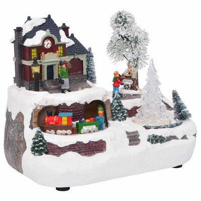 Vidaxl Configuration de table de Noël multicolore 23,5 x 16 x 18,5 cm plastique