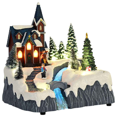 Vidaxx décoration de village de Noël multicolore 20,5 x 17 x 21 cm en plastique