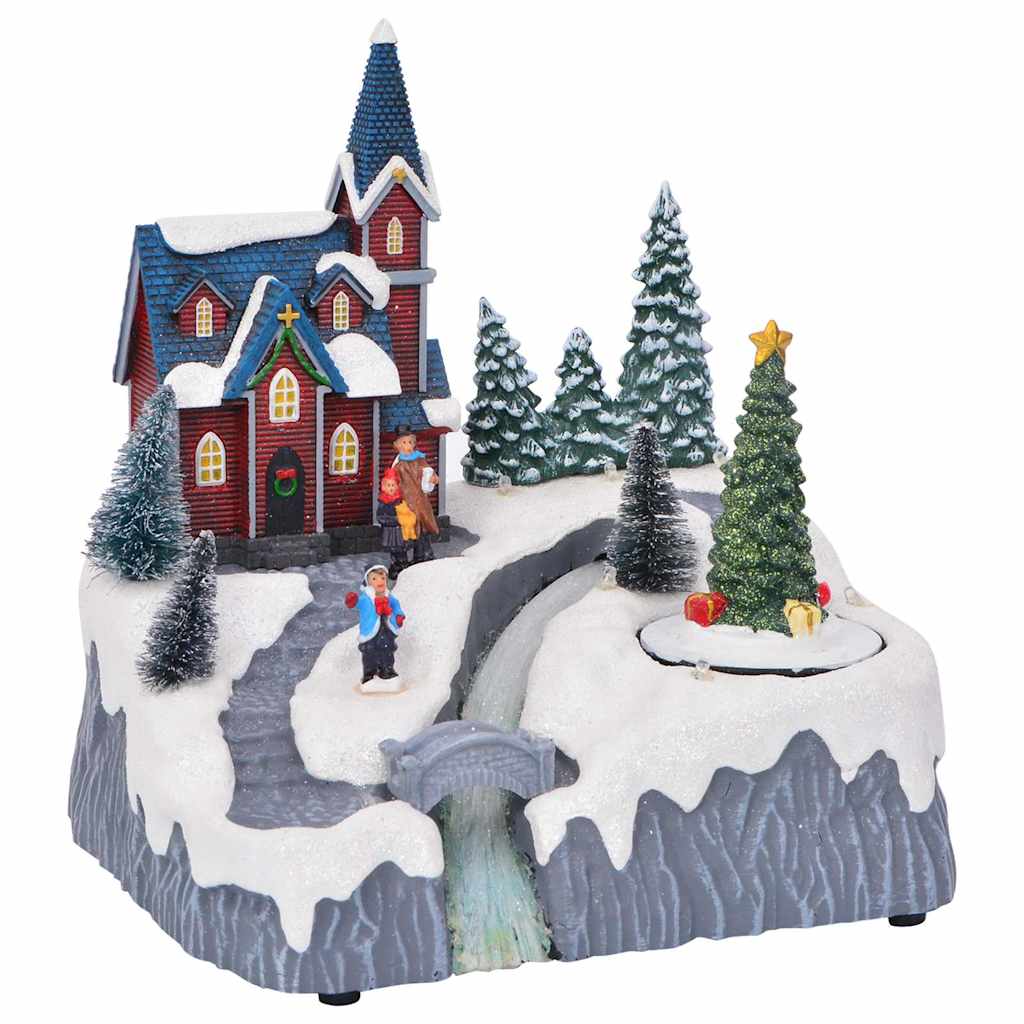 Vidaxx décoration de village de Noël multicolore 20,5 x 17 x 21 cm en plastique