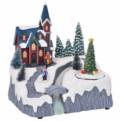 Vidaxx décoration de village de Noël multicolore 20,5 x 17 x 21 cm en plastique