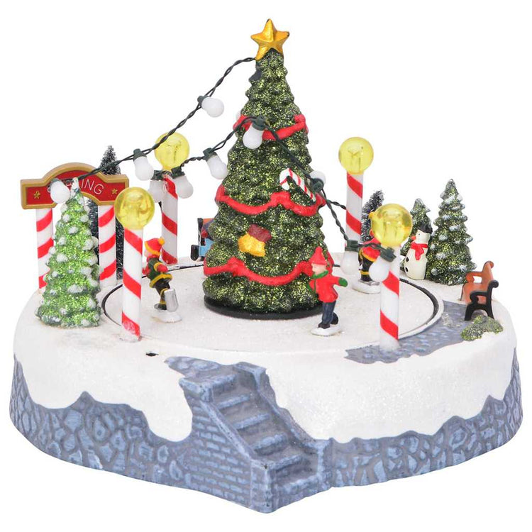 Vidaxx décoration de village de Noël multicolore 22 x 21,5 x 17 cm en plastique