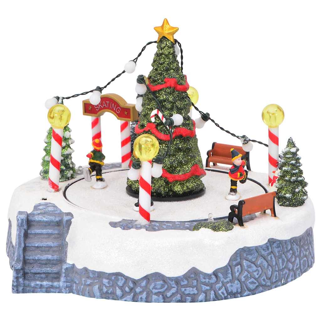 Vidaxx décoration de village de Noël multicolore 22 x 21,5 x 17 cm en plastique