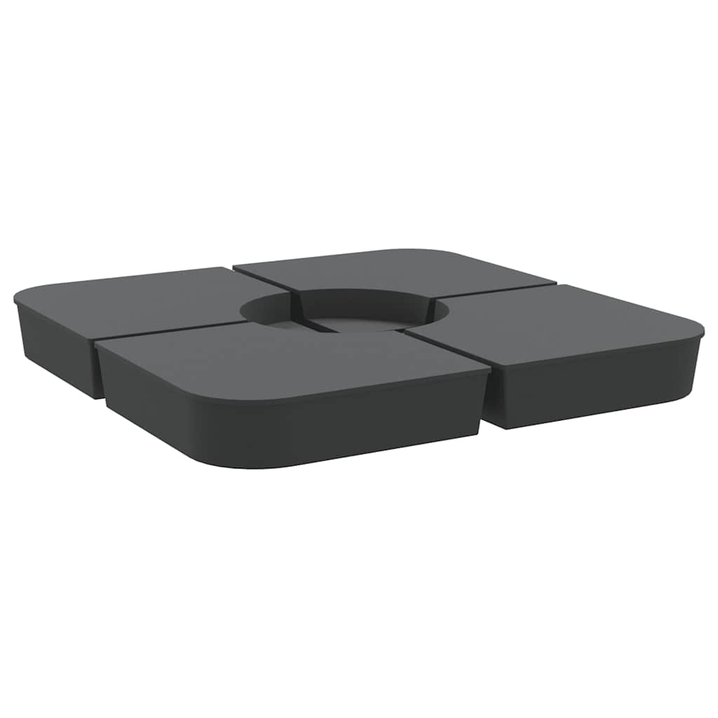 Vidaxl 4 pièces de pieds de parasol pour le parasol de pied croisé 100 kg pp