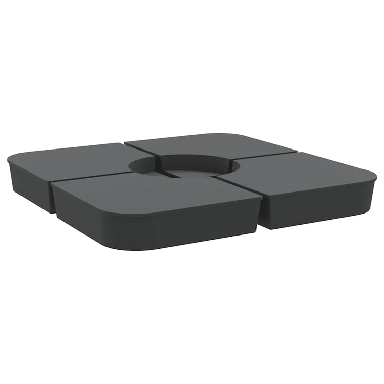 Vidaxl 4 pièces de pieds de parasol pour le parasol de pied croisé 100 kg pp