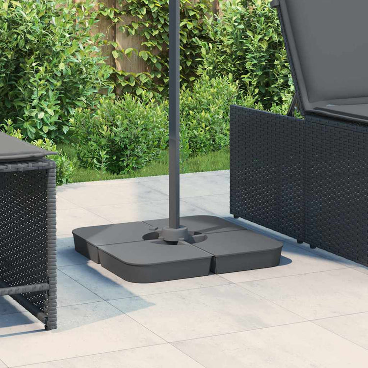 Vidaxl 4 pièces de pieds de parasol pour le parasol de pied croisé 100 kg pp