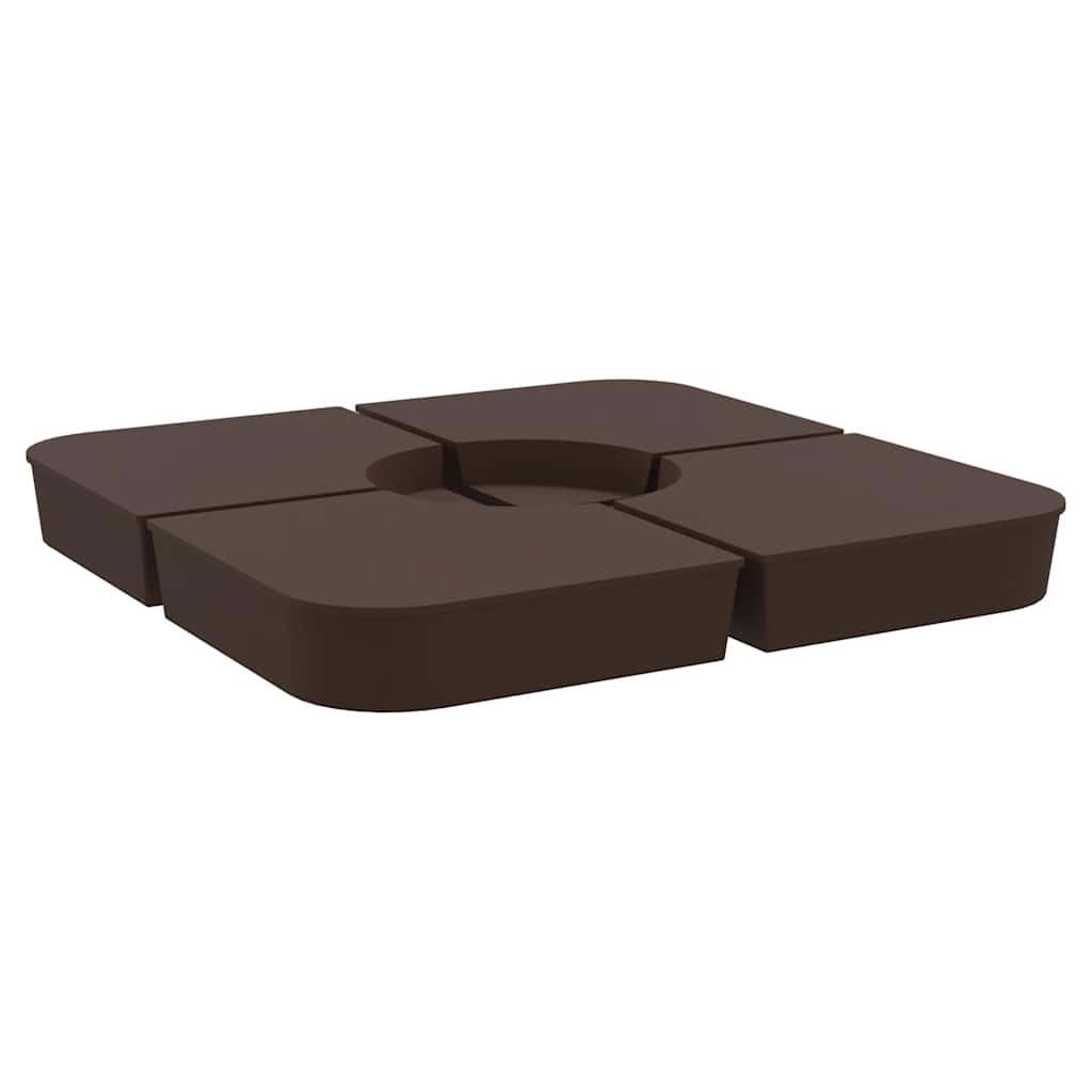 Vidaxl 4 pièces de pieds de parasol pour le parasol de pied croisé 100 kg pp