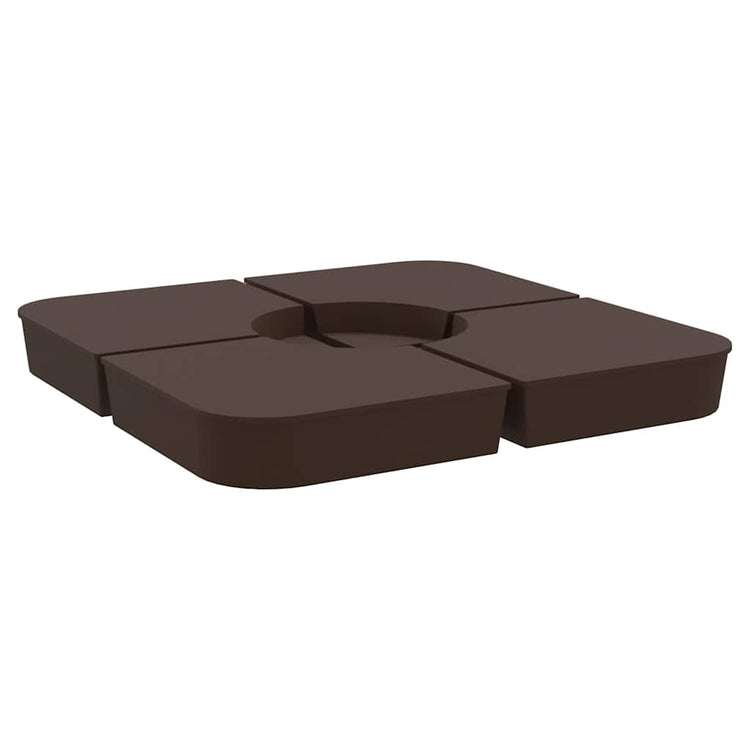 Vidaxl 4 pièces de pieds de parasol pour le parasol de pied croisé 100 kg pp