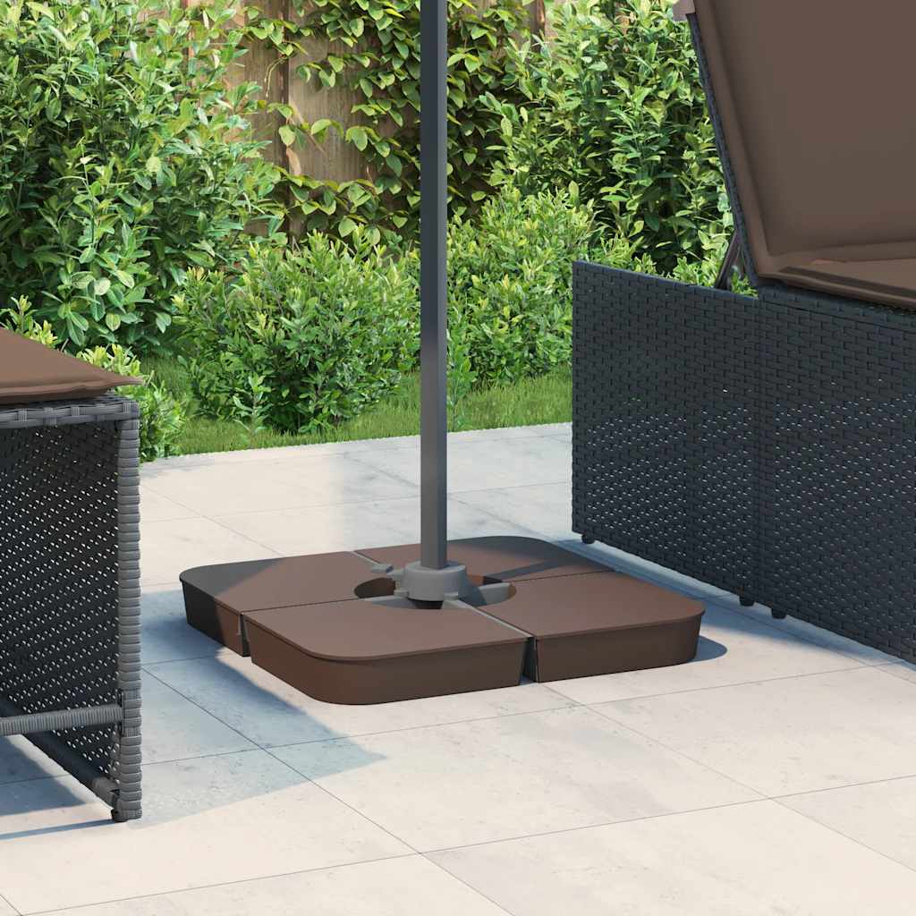 Vidaxl 4 pièces de pieds de parasol pour le parasol de pied croisé 100 kg pp